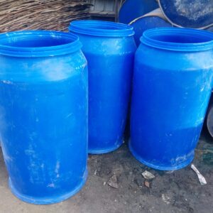 blue plastic drums 250l